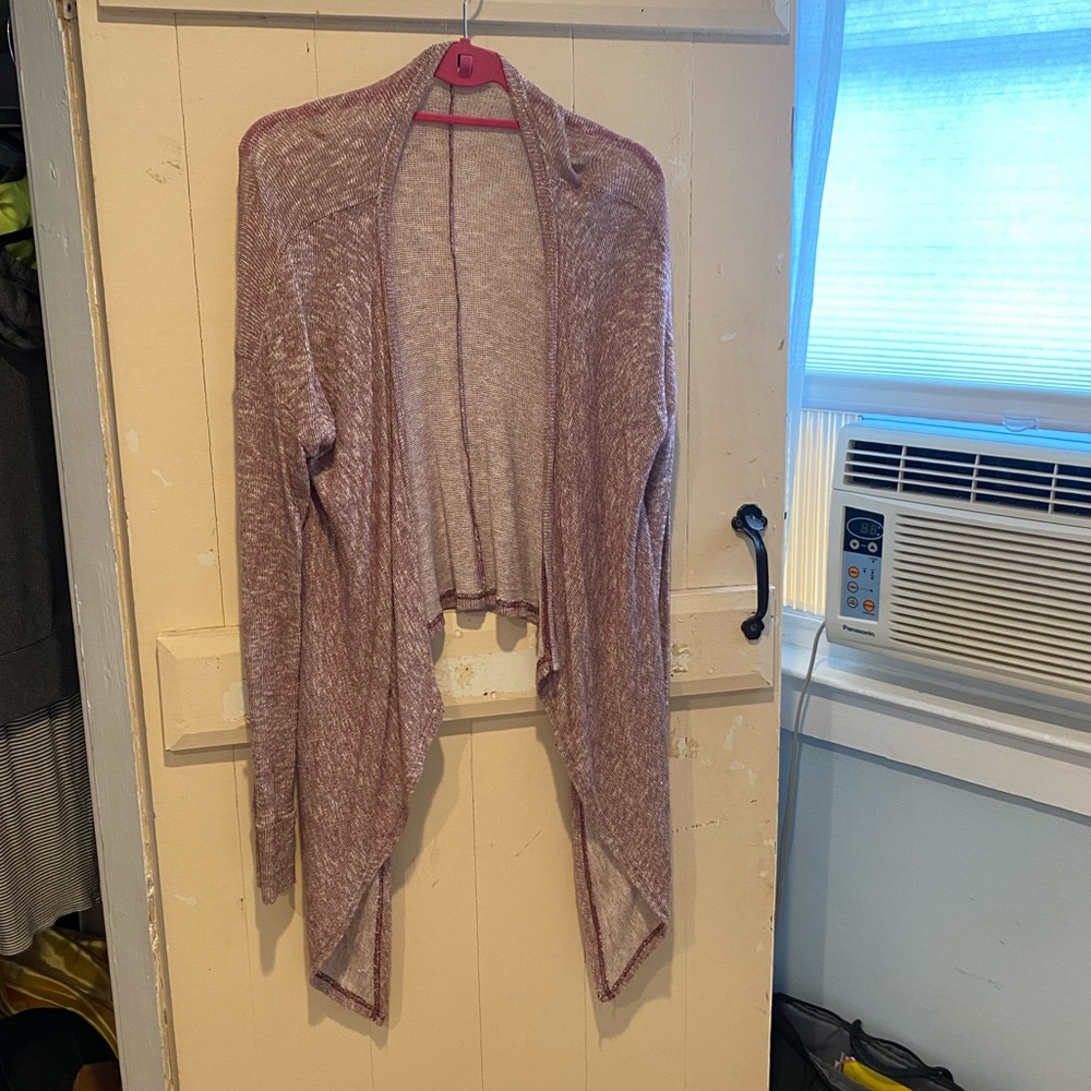 Maroon/Gray Cardigan